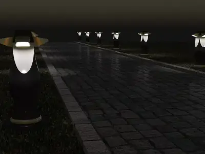 garden lighting 3D model