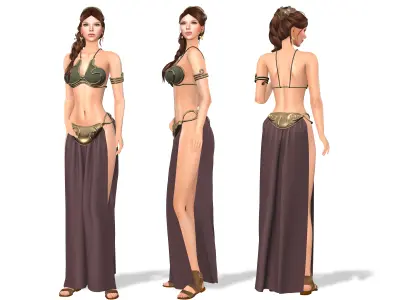 Full Belly Dancer Costume Low-poly 3D model