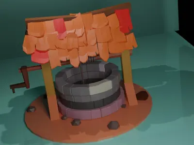 well in blender 3D model