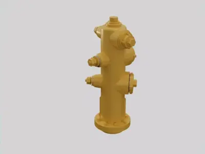 Fire Hydrant 8 LA - Wet Barrel - Safety and Emergency Equipment Low-poly 3D model