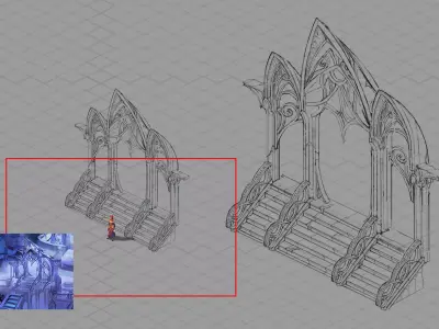 Moon City - City Gate 01 3D model