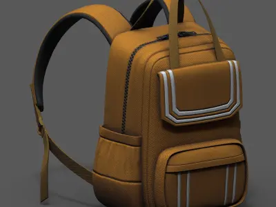 Backpack Camping bag baggage  Low-poly 3D model