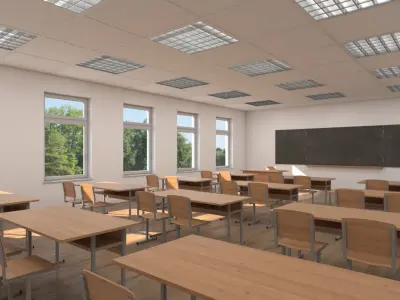 School Classroom Collection 3D Model Pack