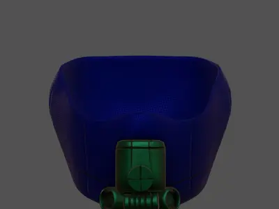 Gas mask helmet 3d model scifi Low-poly  Low-poly 3D model