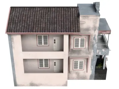 Indonesia Heritage House 5 Low-poly 3D model