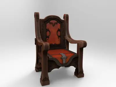 medieval chair 3 3D print model