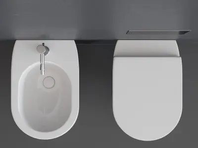 Ceramica Cielo Jo Wall-Hung WC Low-poly 3D model