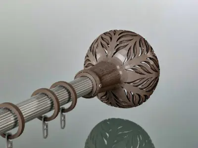 Finial for curtain rods 3D model