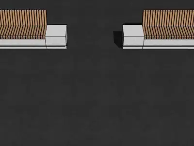 3D model of benches 3D model