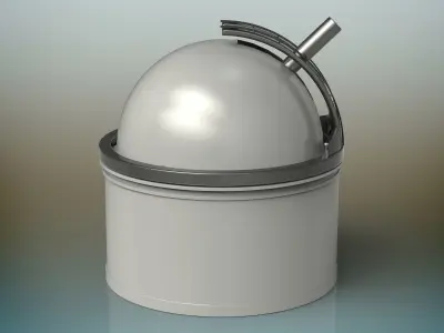 Observatory telescope dome 3D model