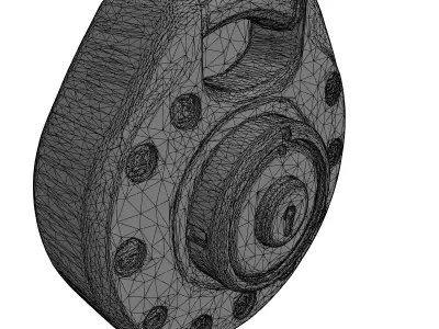 Sleek Metallic Combination Padlock Low-poly 3D model