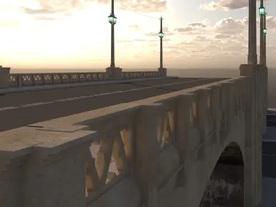 Fourth Street Bridge LA 3D model
