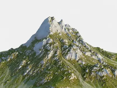 Green and Snow Mountain  3D model