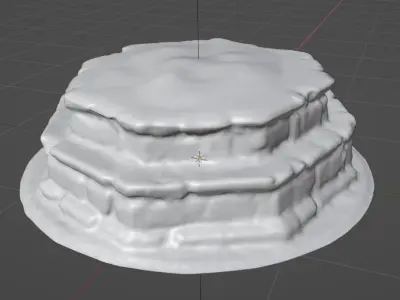 Stone Seat - Rustic 3D Photo-scan Low-poly 3D model