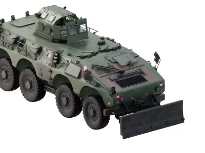 8x8 all terrain anti mine vehicle 3D model