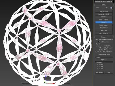 Daisy Ball Geometric Shape 3D Print Model 3D print model