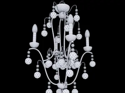 Currey and Co Allusion Chandelier 3D model