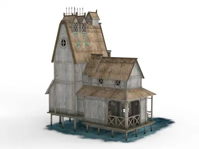 Viking House 03 Low-poly 3D model