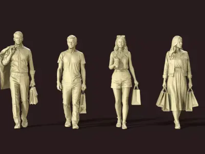 Shopping Day - 33 Architectural Figures 3D print model