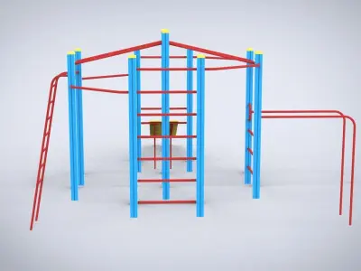 Playground for kids 3D model 4