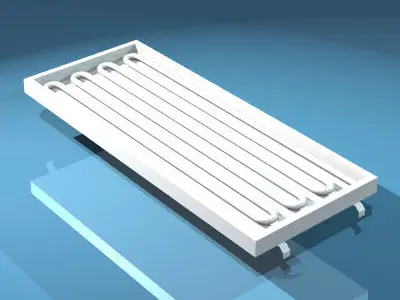 Roof with solar panels 3D model