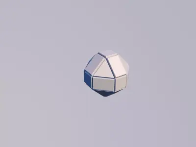 Sci Fi Object No7 - Pyramid Sphere Torus 2019 Low Poly 3D model