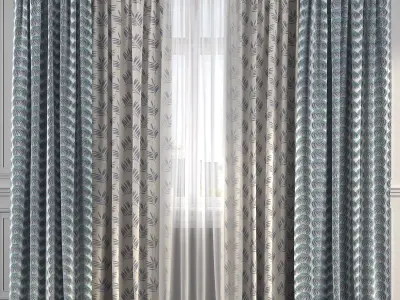 Curtain Set 209 3D model