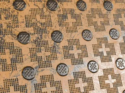 Weared Metal Plate PBR Seamless Texture