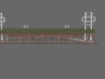 Building11 fabric Low-poly 3D model