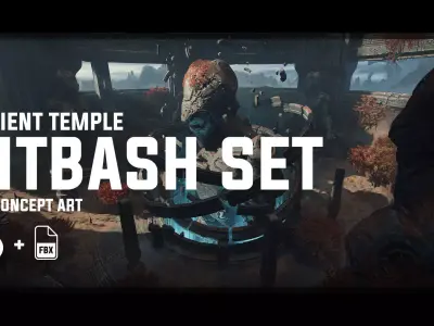 ANCIENT TEMPLE - Kitbash Set 3D model