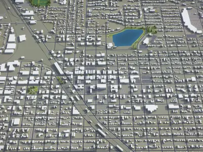 Harlingen  Low-poly 3D model