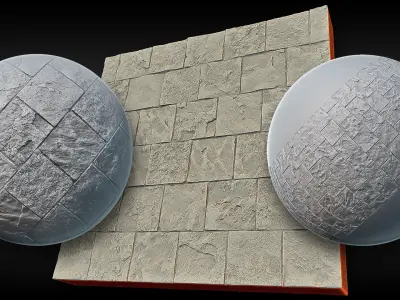 Ultra HQ Paving Seamless Sculpt Zbrush brushes and Alphas Vol1 3D model