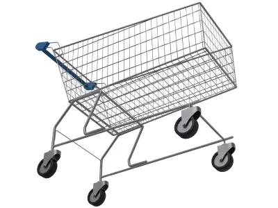Shopping Cart V2 Low-poly 3D model