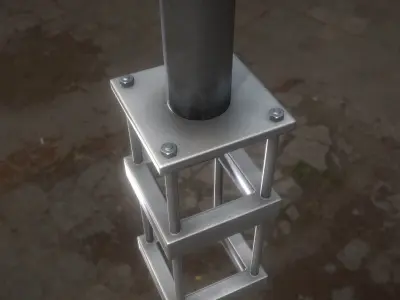 Street-Light 11 Pole-2 Version-6 Low-poly 3D model