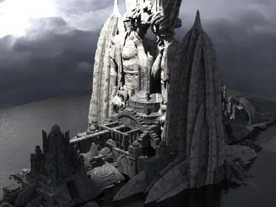 Fallen Angel City Underworld Entrance 3D model