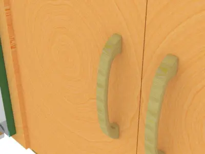 Wardrobe with Mirror 3D model