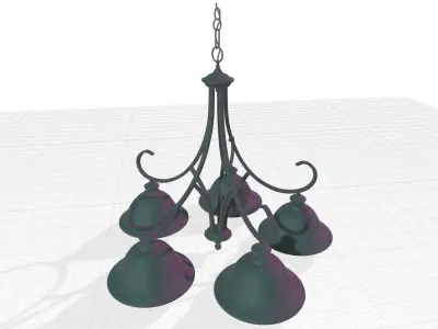 Ehmann Light Shaded Classic -Traditional Chandelier Low-poly 3D model