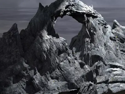 Dark Cliffs walkway 3D model