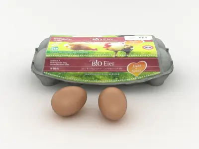 Egg Carton 002 3D model