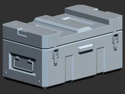 Sci-Fi Box Base Mesh Pack   Low-poly 3D model