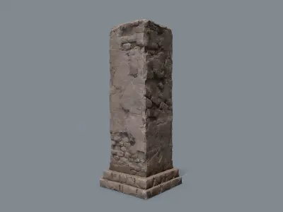 monument ruins Low-poly 3D model
