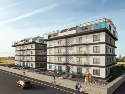 Detailed Site Building Design with a Pool in Balcony 3D model