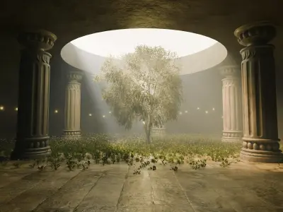 Ancient Scene 3D Blender Low-poly 3D model