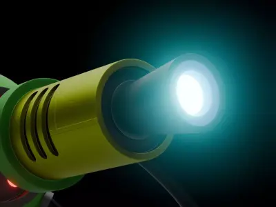 Stylized Alien Energy Weapon Sci-Fi Game Asset Low-poly 3D model