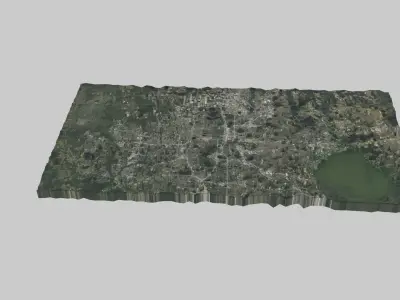 Orlando City Low-poly 3D model