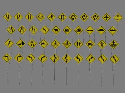 Street Elements Free low-poly 3D model