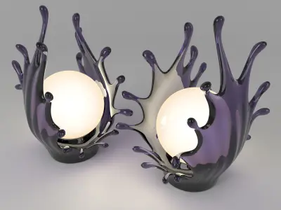 Table lamp splash 3D model