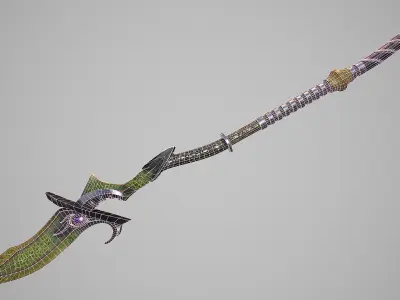 Combat Staff 3 3D Model Low-poly 3D model