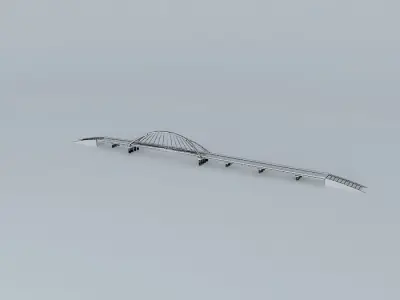 Pingtung new park Jinde Bridge Free 3D model