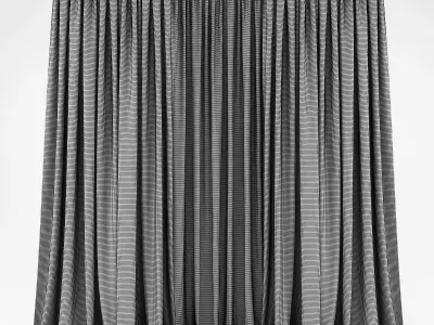 Curtains Low-poly 3D model 6